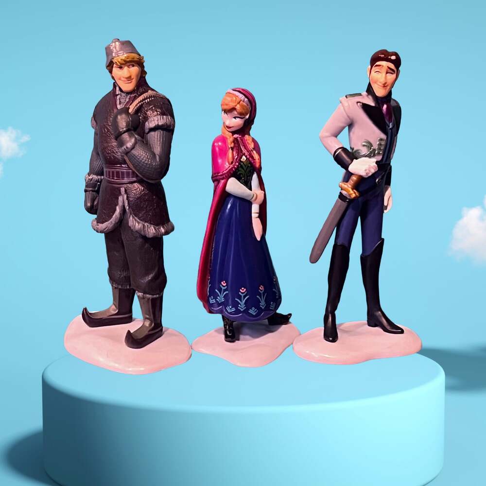 Frozen’s Kristoff, Hans, and Anna PVC figures The Disney Store Toy